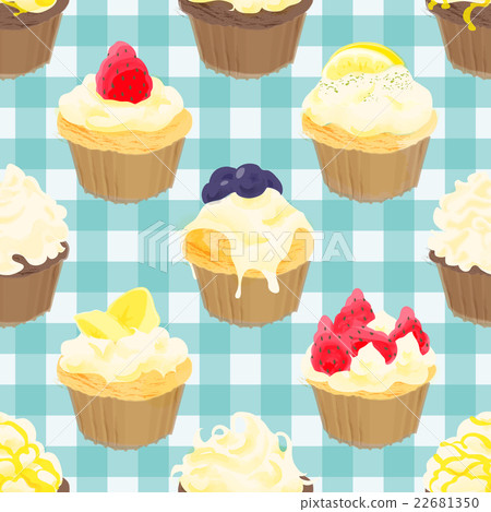 Pattern · Cupcake · Gingham check 22681350