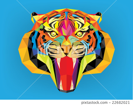 Tiger head with geometric style 22682021