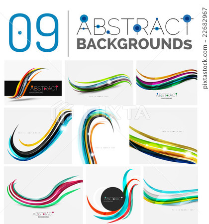 Pack of vector abstract backgrounds - Stock Illustration [22682967] - PIXTA