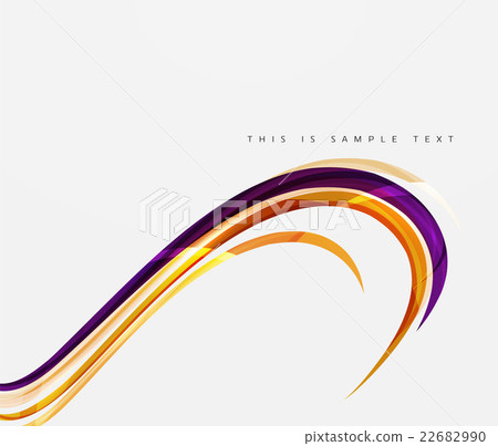 Rainbow color lines on white. Identity wave 22682990