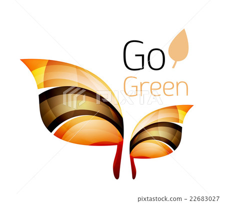 Geometric abstract leaf logo Geometric abstract leaf logo 22683027