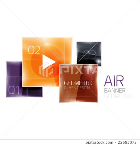 Multicolored squares with sample text 22683072