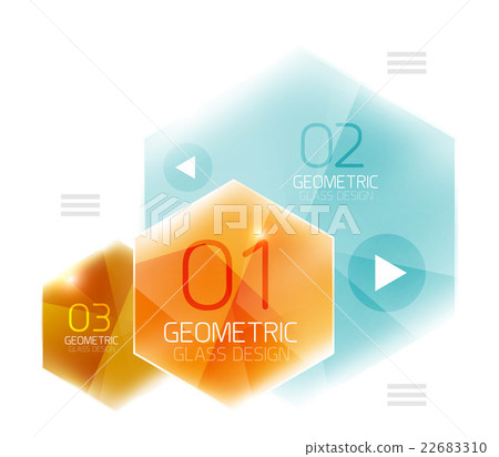 Colorful hexagon web box Colorful hexagon web box 22683310