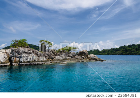 Koh Chang beach, tropical island and sea view 22684381