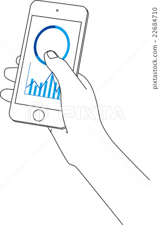 Illustration of a hand with a smartphone Illustration of a hand with a smartphone 22684710
