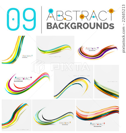 Pack of vector abstract backgrounds - Stock Illustration [22685213] - PIXTA
