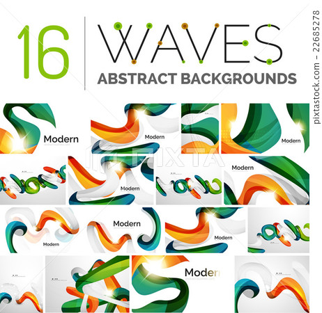 Pack of vector abstract backgrounds - Stock Illustration [22685278] - PIXTA