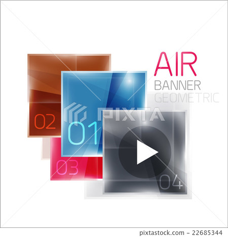 Multicolored squares with sample text 22685344