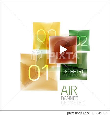 Multicolored squares with sample text 22685350