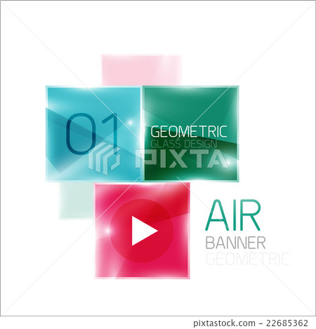 Multicolored squares with sample text 22685362