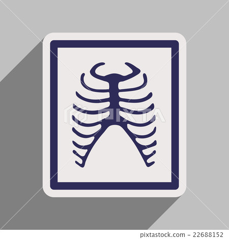 Icon of X-rays of ribs in flat style Icon of X-rays of ribs in flat style 22688152