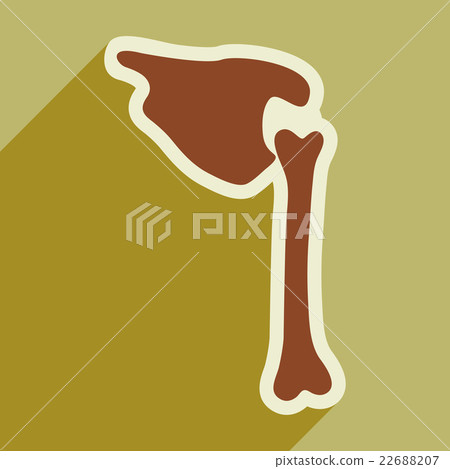 flat icon with long shadow human bone 22688207