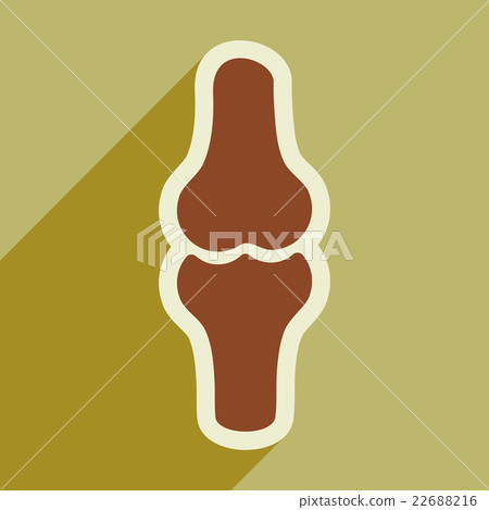 flat icon with long shadow human bone 22688216