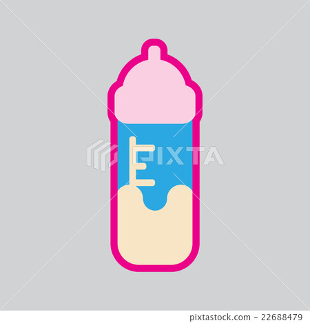 flat icon with stylish background baby bottle 22688479