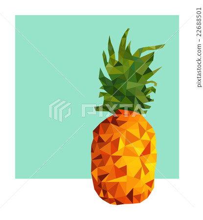 Pineapple fruit modern low poly design for summer Pineapple fruit modern low poly design for summer 22688501