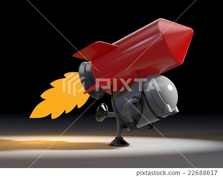 Robot with rocket Robot with rocket 22688617