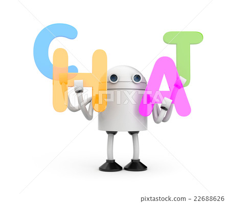 Robot with word CHAT Robot with word CHAT 22688626