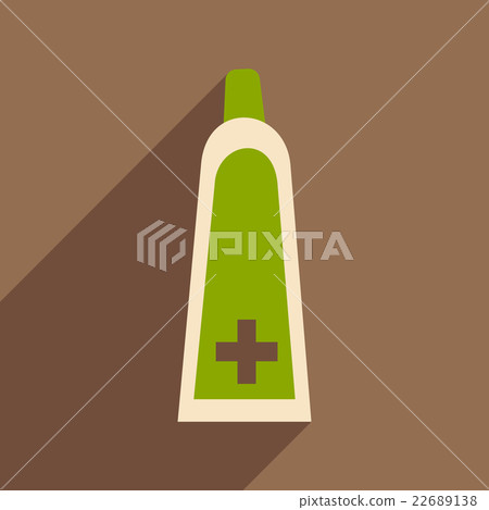 Flat with shadow icon and mobile medical gel 22689138