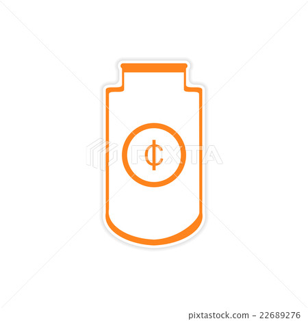 stylish on paper Economic logo on white background stylish on paper Economic logo on white background 22689276