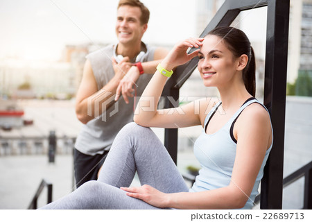 Man and woman having a rest Man and woman having a rest 22689713