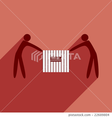 Flat with shadow icon and application people load Flat with shadow icon and application people load 22689804