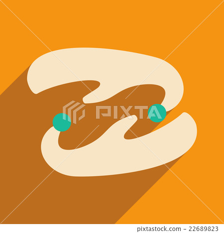 Flat with shadow icon and mobile ancient shoes  22689823