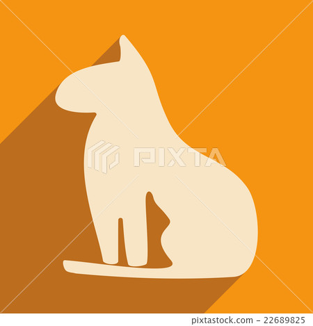 Flat with shadow icon and mobile Egypt cat 22689825