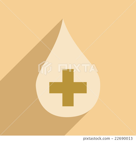 Flat with shadow icon and mobile drop aid Flat with shadow icon and mobile drop aid 22690013