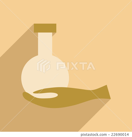 Flat with shadow icon and mobile chemicals Flat with shadow icon and mobile chemicals 22690014