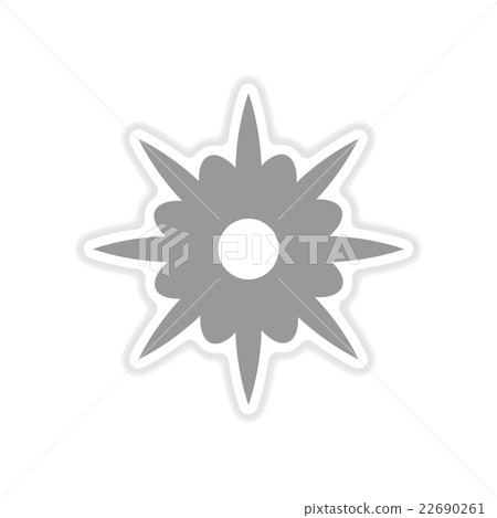 sticker on white background flower silhouette sticker on white background flower silhouette 22690261