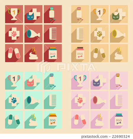 Flat  shadow concept and mobile veterinary science 22690324