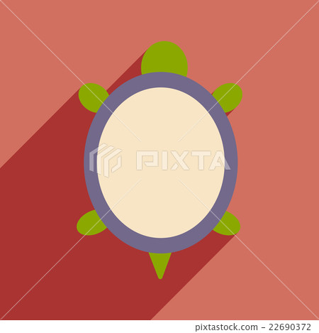 Flat with shadow icon \mobile application turtle Flat with shadow icon \mobile application turtle 22690372