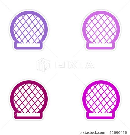 Set of paper stickers on background Building Dubai Set of paper stickers on background Building Dubai 22690456