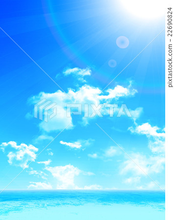 海和夏天風景背景 22690824
