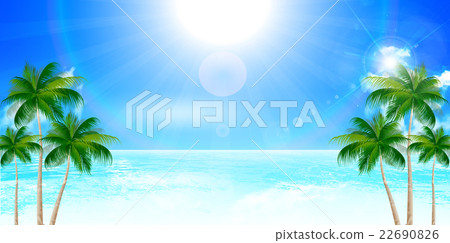 海和夏天風景背景 海和夏天風景背景 22690826