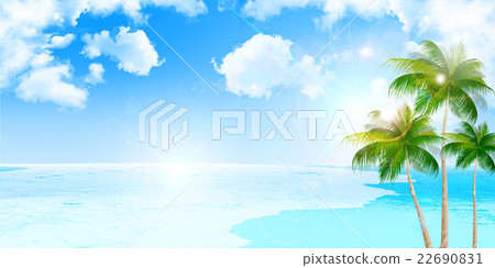 海和夏天風景背景 海和夏天風景背景 22690831