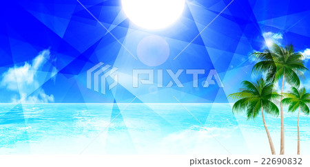 海和夏天風景背景 22690832
