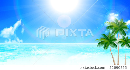 海和夏天風景背景 海和夏天風景背景 22690833