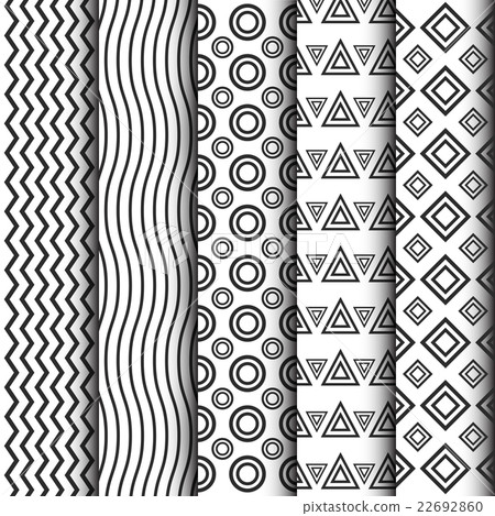 black and white pattern set 22692860