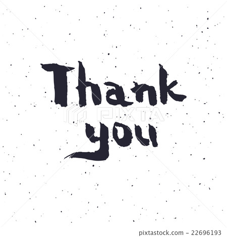 Thank you handwritten vector illustration. 22696193