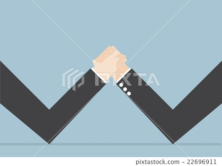 Businessmen doing arm wrestling 22696911