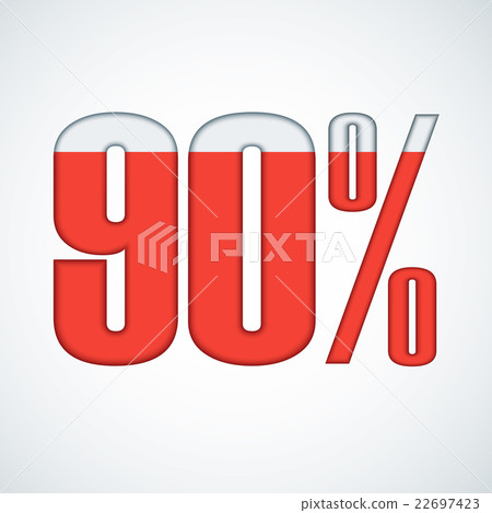 90 percent Vector illustration. - Stock Illustration [22697423] - PIXTA