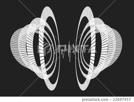 Abstract repeated monochrome circles in 22697457