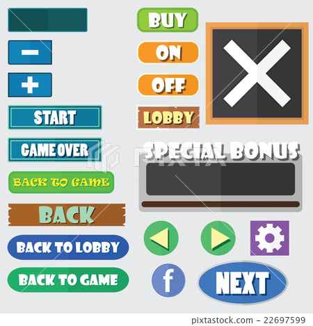 Simple game buttons Simple game buttons 22697599