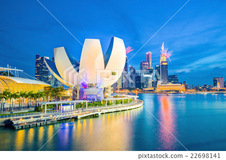 Singapore city skyline at night Singapore city skyline at night 22698141