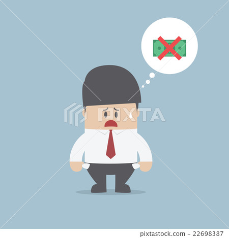 Businessman showing his empty pocket Businessman showing his empty pocket 22698387