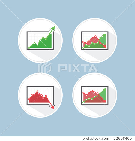 Rise and fall business graph Rise and fall business graph 22698400
