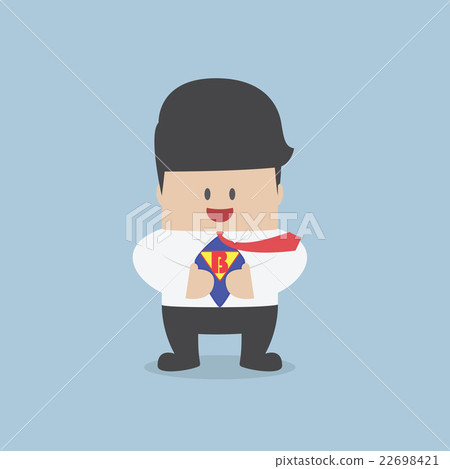 Young businessman showing the superhero suit 22698421