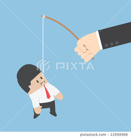 Businessman eat the fishing bait Businessman eat the fishing bait 22698966