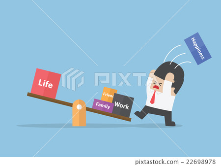 Businessman trying to balance his life Businessman trying to balance his life 22698978